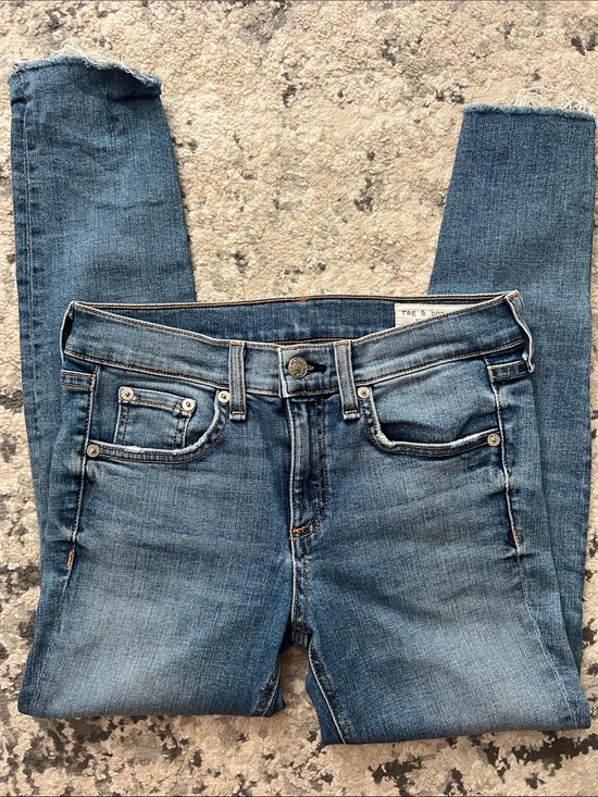rag & bone Denim - Rag & Bone Skinny Ankle Jeans Modele Blue Levee W2595K20LEV Size 26